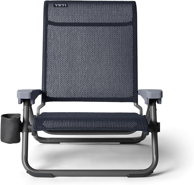 YETI Hondo Reclining Beach Chair, Breathable, UV-Resistant, and Supports up to 350 lbs, Navy