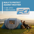 EchoSmile Instant Pop Up Camping Tent, 2/4/6 Person, Easy Setup Tent, Water Resistant Dome, Portable with Carry Bag