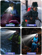 2000 Lumen 9 LED Headlamp, Ultra Bright Head Lamp with 6 Modes, Lightweight Head with Adjustable Strap, IPX5 Waterproof Headlight Great for Camping Hiking, 3 AAA Batteries Included