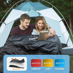 Double Sleeping Bag Flannel for Adults with 2 Pillows 2 Person Sleeping Bags Camping XXL Queen Size Two Person Sleeping Bag for Cold Weather