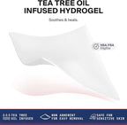 Hydrogel Burn Dressings with Tea Tree Oil - 4x4" Sterile Non-Stick Burn Pads - Emergency First Aid for Instant Cooling, Soothing & Relief - 5 Pack