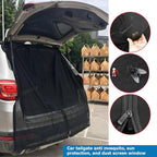 Car Tailgate Mesh Screen, Breathable Magnetic Vehicle Mesh Tent for Tailgate UV Sun Protection, Portable Privacy Automotive Net Cover Accessories, Universal for SUV RV Truck