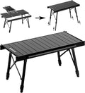 Blackdog Folding IGT Camping Table with Adjustable Leg, Portable Outdoor Table for Cooking with Carry Bag, Outdoor Camp Kitchen System for Car Camping Picnic RV Trip Patio Backyard BBQ