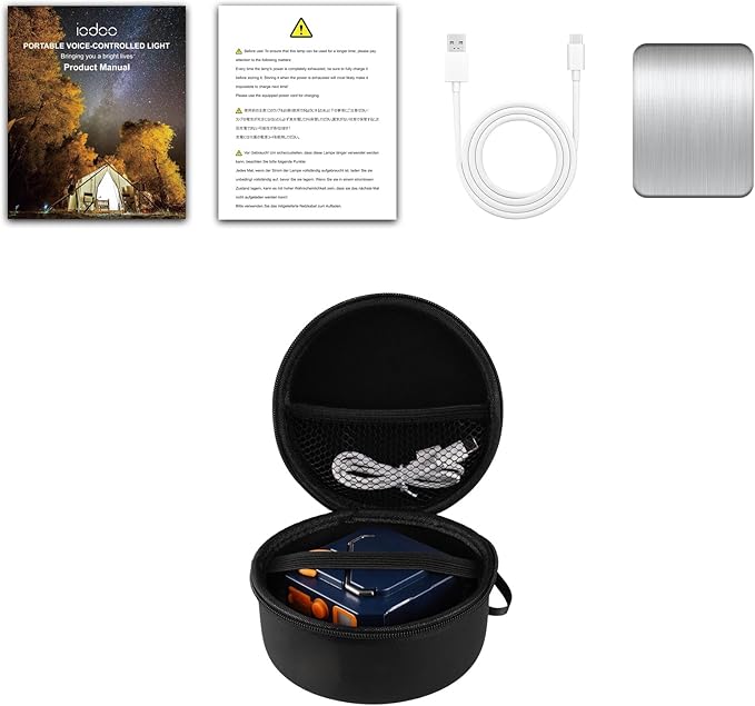 10000mAh 4000LM Rechargeable Camping Light , 7200K Hanging Camping Lantern Waterproof Tent Lights with Portable Bag and Voice Control(Offline),Best Gift for Parents Dad Mom Friends Christmas (30W)