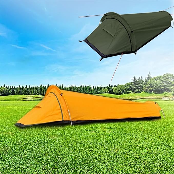 Tent 1 Set Practical Polyester Rainproof Sturdy Frame Backpacking Tent for Hunting Backpacking Tent Camping Sleeping Bag