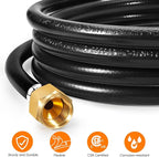 GasSaf 10FT 2 Stage Propane Regulator with Hose for RV, Generators, Camp Stoves, Gas Grills, Heaters - Standard POL Connection Fits 5-100 lb Propane Tanks