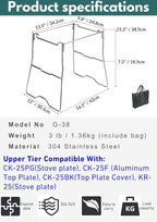 camping moon IGT Table Frame 1-Unit Stainless Steel Dual Layer Table G-38