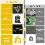 X XBEN Paracord Reflective 1000lb, 50/100/200/500/1000ft 4mm, 13 Strand Parachute Spool Cord, Heavy Duty Paracord Rope for Tent Camping, Fishing, Hiking, DIY Crafts & Survival Bracelet, Orange