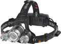 Headlamp, USB Rechargeable LED Head Lamp, 1200 Lumens Super Brightest 4 Modes Head Lamp for Adults Zoom Waterproof IPX4 Headlight, 90°Angle Adjustable Head Lights for Outdoor Camping Hunting