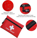 AOUTACC 12pcs Mini First Aid Kit Empty Pouch Bag with Zippered for Emergency at Home, Office, Car, Outdoors, Boat, Camping, Hiking