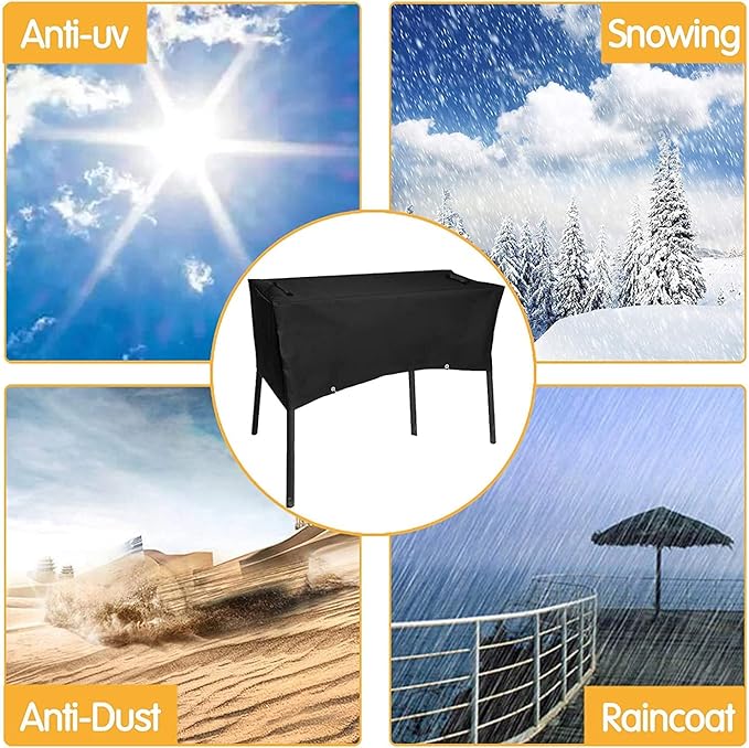 QuliMetal Patio Cover for Camp Chef 3 Burner Stove Including Model SPG90b PRO90 Tundra TB90LWG SPG90B TB90LW TB90LWG15, Grill Cover for Camp Chef pro 90X, Heavy Duty, 600D