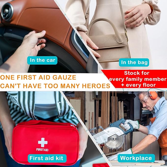Quick Clot Gauze, First Aid Advanced Stop The Bleed Kit Combat Flexible Hemostatic Gauze-Bleed Stop Faster Wound Packing Medical,Survival Kit Supplies (3" x 12.5) (5)