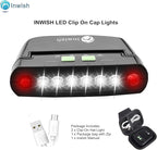 LED Hat Light Headlamp Flashlight, Clip On Cap Lights w/USB Rechargeable, Red Light, Battery Meter, Pivoting Head - Ultra Bright 200 Lumen Hands Free Hat Light for Baseball Caps Adults Kids