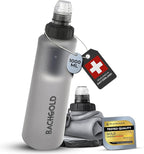 Water Filter Camping – Bachgold Foldable Squeeze Portable Water Filter for Hiking, Backpacking & Emergency Use | Ultralight Outdoor Filtration Bottle, Swiss Design