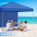 Joramoy Instant Canopy Sunwall 10×10 for Pop Up Canopy, Waterproof, UV Protection Canopy Sidewall, 1 Pack Straight Leg Canopy Side Panels Only（10×10, Blue)