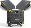 PECRON Portable Power Station E3800 LFP with 12x300W Solar Panels, 3840Wh LiFePO4 Battery, 4200W Solar Generator, Expandable to 53.76kWh Power Station Backup, Fast Charging for Home Emergency, Camping