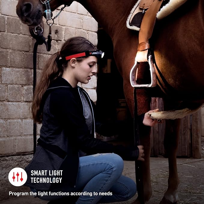 Ledlenser H8R Lightweight Headlamp - Black, 600 Lumens - 120-Hour Runtime Rechargeable Work Light - Patented Rapid Focus & Runners Headlamp