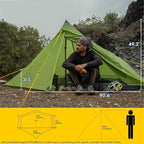 LANSHAN Ultralight Tent 3-Season Backpacking Tent for 1-Person or 2-Person Camping, Trekking, Kayaking, Climbing, Hiking