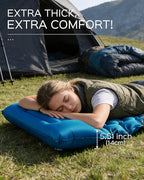 covacure Sleeping Pad for Camping - Ultralight Self-Inflating Camping Pad Mat with Built-in Foot Pump, Durable & Waterproof Air Mattress for Hiking
