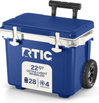 RTIC 22 QT Ultra-Light Wheeled Cooler with Handle, Hard Insulated Portable Ice Chest Box for Beach, Drink, Beverage, Camping, Picnic, Fishing, Boat, Barbecue