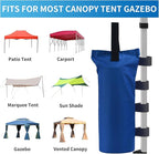 Joramoy Heavy Duty Canopy Weight Bags(120LBS) for Pop up Tent, Leg Canopy Weights Sand Bags for Instant Outdoor Sun Shelter Patio Umbrella,Set of 4, Blue(Without Sand)