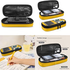 Cute Yellow Bus Schoolbag Kids Bookpack Set with Lunch Bag and Pencil Case Teens Boys and Girls Cartoon Laptop Bookpack School Bag Set for Elementary Middle Student 3 in 1