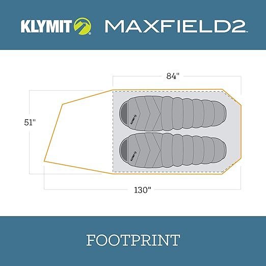 Klymit Maxfield Backpacking Tent, Lightweight Multi-Person Tent for Camping and Hiking