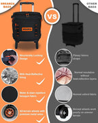 Soft Cooler with Wheels, 60-Can Wheeled Cooler with Handle, Leak Proof Rolling Cooler Insulated Bag with All-Terrain Cart, Collapsible Rolling Ice Chest for Beach Picnic Camping Grocery
