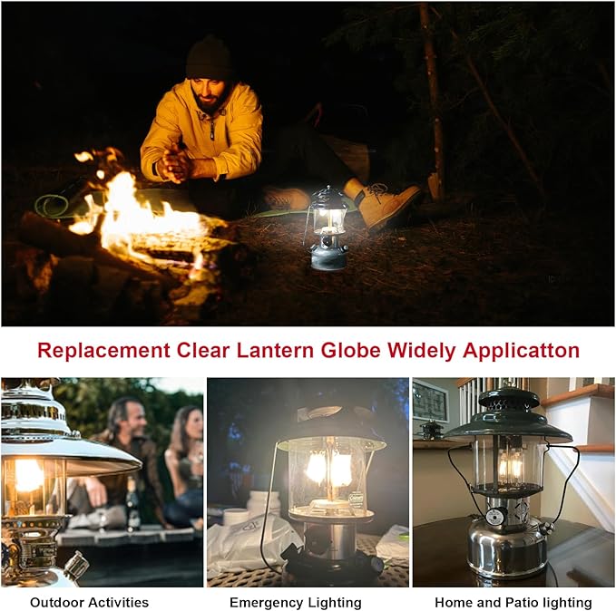 Lantern Glass Replacement for Coleman Lanterns Glass Globe Compatible with Coleman Propane Lantern glass,for Coleman 288 Lantern Globe for Coleman Lantern Globe Replacement for Coleman Lantern Parts
