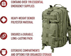 Rothco Trauma Kit Backpack - Includes Over 190 Emergency Survival Items for Any Situation - Olive Drab