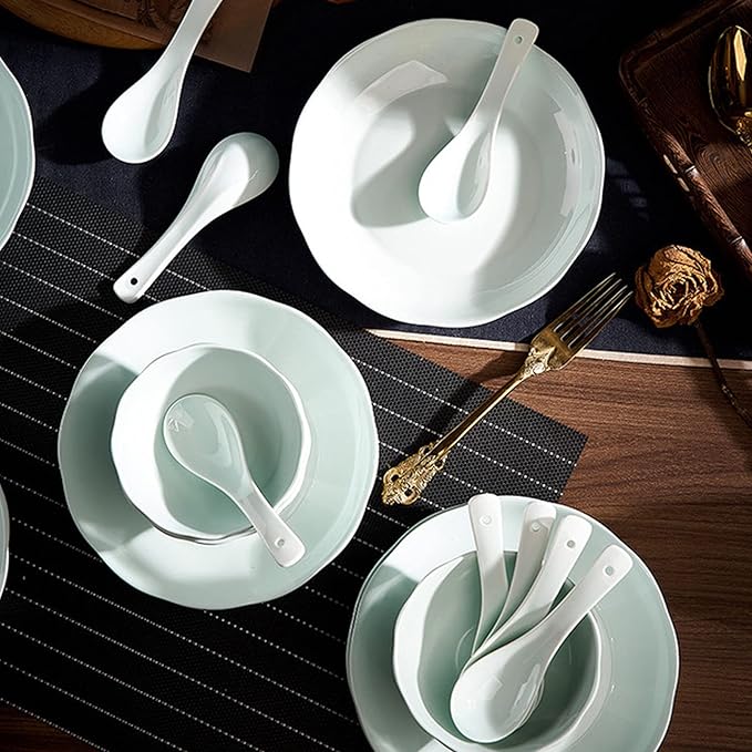 Bone China Dinner Sets Nordic Creative Phnom Penh Combination Ceramic Tableware Suit Suitable for Gifts Wedding Hotel 56 Piece