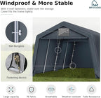 MFSTUDIO 13x22 Heavy Duty Carport, Outdoor Shades Portable Storage Shelter Garage with Rolled up Zipper Doors, Extra Large Car Canopy Tent with Roll-up Sidewalls for Boat Truck Party