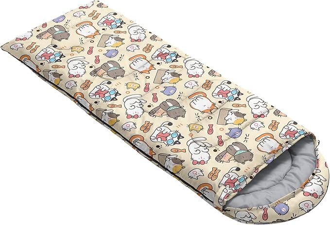 QOOMO Camping Sleeping Bags,3 Season Warm & Cool Weather,Lightweight,Waterproof Sleeping Bags for Adults & Kids,Traveling,and Outdoors,Camping Gear Equipment
