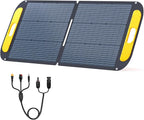 VTOMAN Portable Solar Panel for Solar Generator, 110W 19V Folding Solar Charger with 23% Efficiency, IP67 Waterproof and Adjustable Kickstands Design for Camping, RV, Outdoor Adventures (VS110)