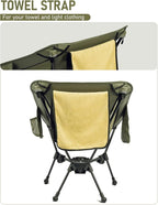 WildCall Lightweight Folding Camping Chair Compact Beach Chair with Anti-Sinking Large Feet