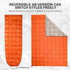 Down Camping Blanket - Lightweight, Packable, Warm & Puffy Outdoor Travel Quilt for Sleep, Hiking, Backpacking, Stadium, Festivals, Water-Resistant Sleeping Bag 55"x79"