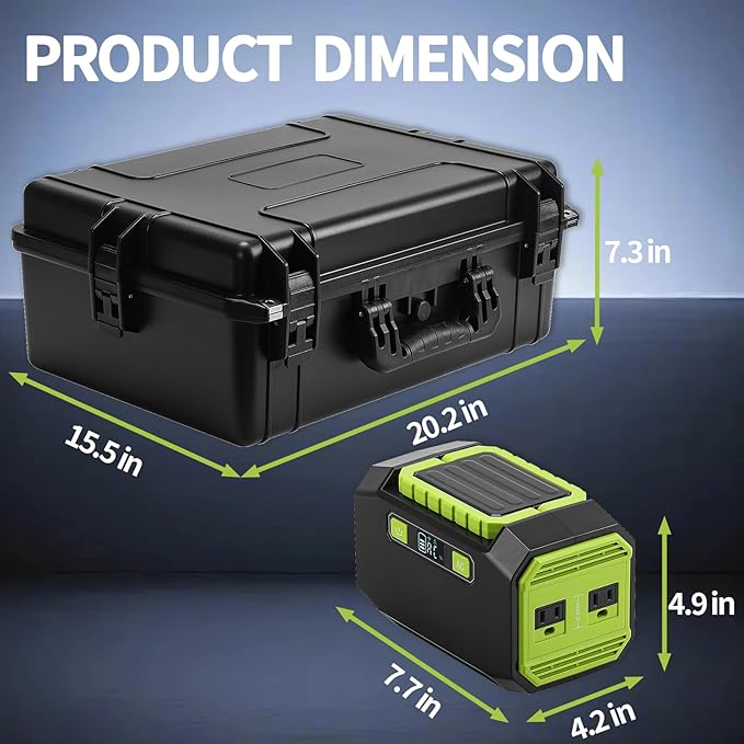 TXL Starlink Mini Battery Kit, Portable Power Case with 145Wh Power Supply & 40W Solar Panel, 200W AC Output, USB/DC Port, Emergency Power Kit for Camping, RV (Starlink Not Included)