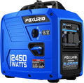 2450-Watt Portable Inverter Generator for Home Use, 1.6Gallon Large Fuel Tank Up to 8.3 Hours Use, 120V Gas Powered Generator Super Quiet - EPA Compliant, Sky Blue