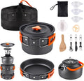 aiGear Camping Cooking Set Cookware Mess Kit with Storage Bag Pot Pan Set Camping Accessories for Outdoor Camping Hiking Picnic Portable and Lightweight Aluminum