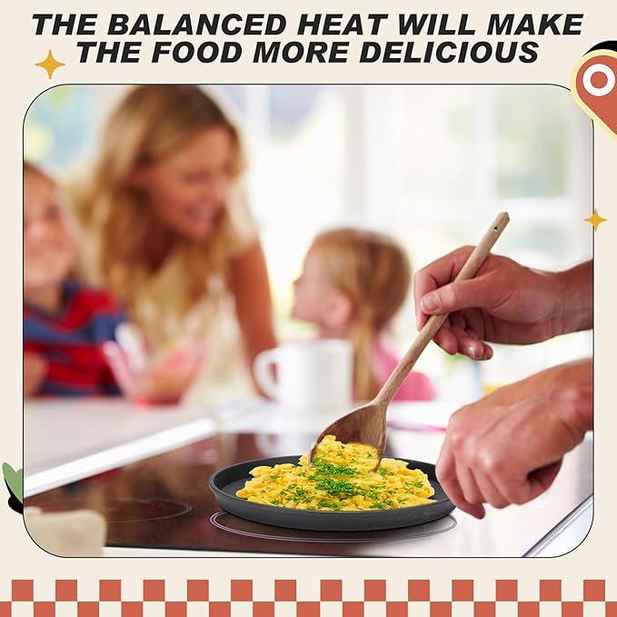 Maxdot 2 Pcs Small Cast Iron Griddle Pan 7.5 Inch Easter 4th of July Round Cast Iron Pizza Pan Camping Skillets Mini Carbon Steel Griddle for BBQ, Baking, Grilling, in the Oven, on the Stove or Grill