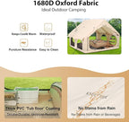 2025 Upgraded Waterproof Inflatable Camping Tent, Large Blow-Up Air Tent, No Assembly Needed Luxury Glamping House, Oxford Fabric
