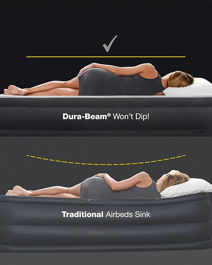 INTEX Dura-Beam Standard Pillow Rest Air Mattress: Fiber-Tech