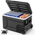Antarctic Star 12 Volt Refrigerator,68QT(64L)Electric Cooler Compressor, -4℉~68℉ Portable Refrigerator,Car Fridge 12/24V DC 100-240V AC Portable Freezer with Wheels&2 Baskets for Camping,RV,Car,BLACK