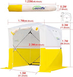 Goutime Professional Work Tent,Instant Pop-Up Canopy Tent 2x2m, Heavy-Duty Portable Shelter for Construction Site, Outdoor Workshop, Warehouse & Camping