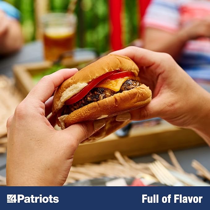 4Patriots Black Bean Burger Mix: Delicious Vegetarian Long-Lasting Survival Food Kit, 48 Servings