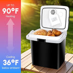 Nouva Portable RV Refrigerator 28 Qt(26L) Electric Cooler and Warmer 12V Mini Fridge for Car Camping, Fishing, Work Beach Picnic