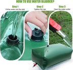 113L/29.8Gallon Water Storage Bladder, Foldable Portable Water Bladder Tank, Large Capacity Water Bag Container for Camping, Truck, RV, Emergency, Outdoor