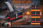 Long Range Rechargeable Headlamp, 5-Color-in-1, Zoomable Hunting Headlamp for Coyotes Hog Predators, Blood Tracking Light, Head Lamp Light for Search Rescue Outdoor Use Emergencies Gift