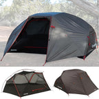 Lone Rider 2 Person Dome ADVTent - Lightweight Waterproof Shelter for Camping, Backpacking, Hiking - One Piece Pole Pitch System with Mesh Ventilation and Storage - Includes Carry Bag, Pegs, Awning