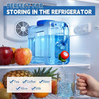 2 Pack 1.1 Gallon Water Container with Spigot Portable Water Tank for Camping No Leakage Watering Dispenser Jug with Tap for Road Trips Outdoor Hiking Emergency Storage Vehicle Picnic Home